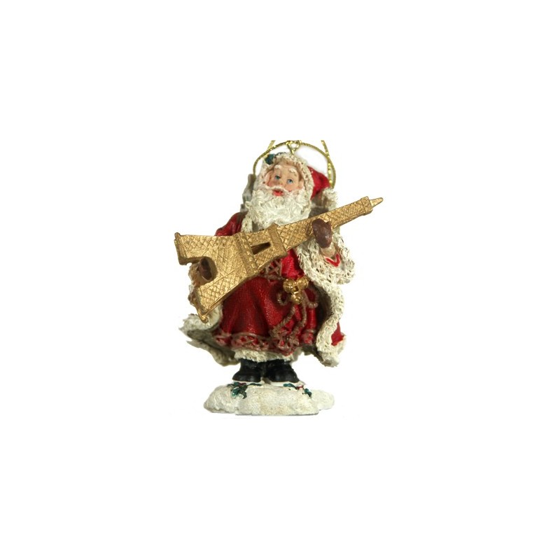"Santa Claus carrying the Eiffel Tower" Christmas ornament