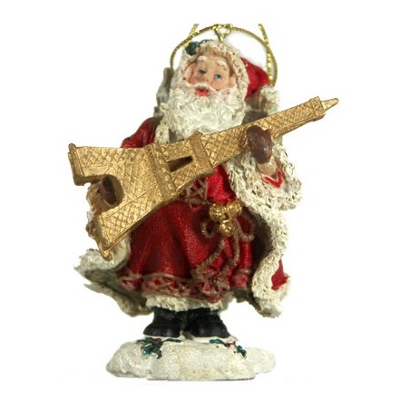 "Santa Claus carrying the Eiffel Tower" Christmas ornament