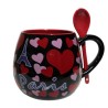 Black Heart Spoon Mug