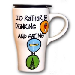 Mug de voyage "I'd Rather"