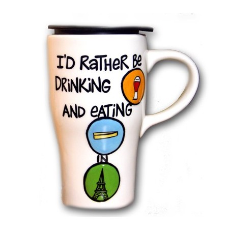 "I'd Rather" travel mug