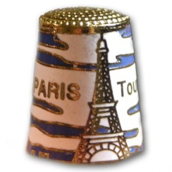 Colored thimble Eiffel Tower - white