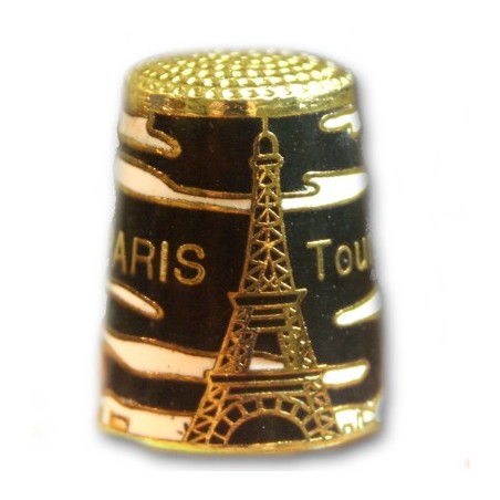 Colored thimble Eiffel Tower - black