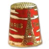 Colored thimble Eiffel Tower - red