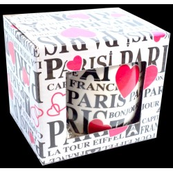 Mug Paris cœur avec cuillère - boite blanche