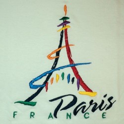 Eiffel Tower Paint T-Shirt - detail - Paris souvenir