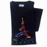 Eiffel Tower Paint T-Shirt - close-up - Paris souvenir