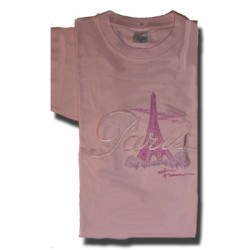 T-shirt Paris Arbre - rose