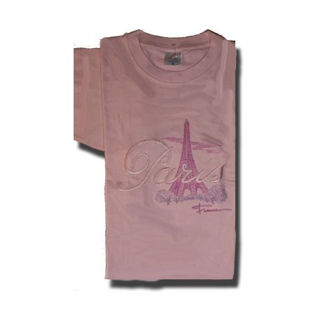T-shirt Paris Arbre - rose