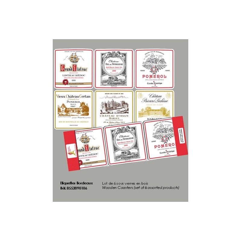 Bordeaux Wine Coasters Bordeaux Wine Coasters
