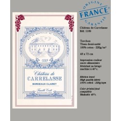 Tea towel Château de Carrelasse - Bordeaux vineyard