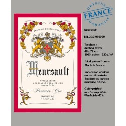 Meursault tea towel - Burgundy vineyard