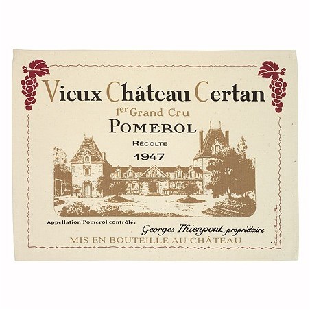 Tea towel Pomerol Vieux Château Certan - Bordeaux vineyard Tea towel Pomerol Vieux Château Certan - Bordeaux vineyard