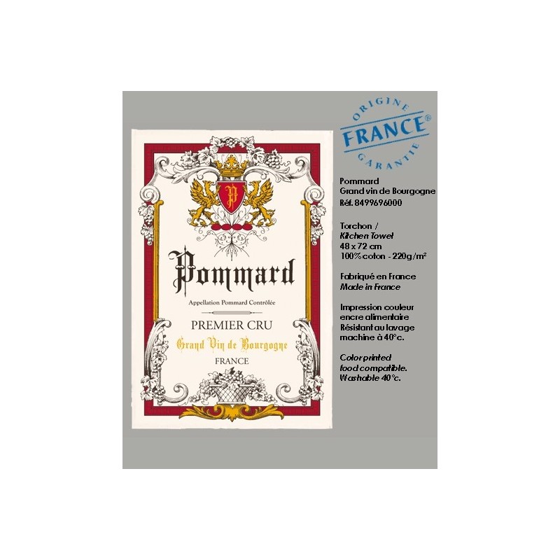 Tea towel Pommard - Vignoble de Bourgogne
