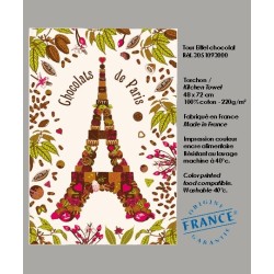 Torchon Tour Eiffel en Chocolat