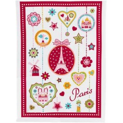 Paris Medallion tea towel