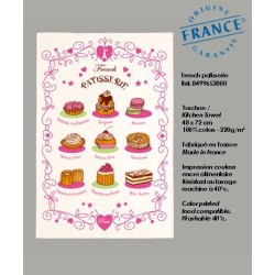 French pastry tea towel
