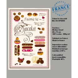 J'aime le Chocolat tea towel