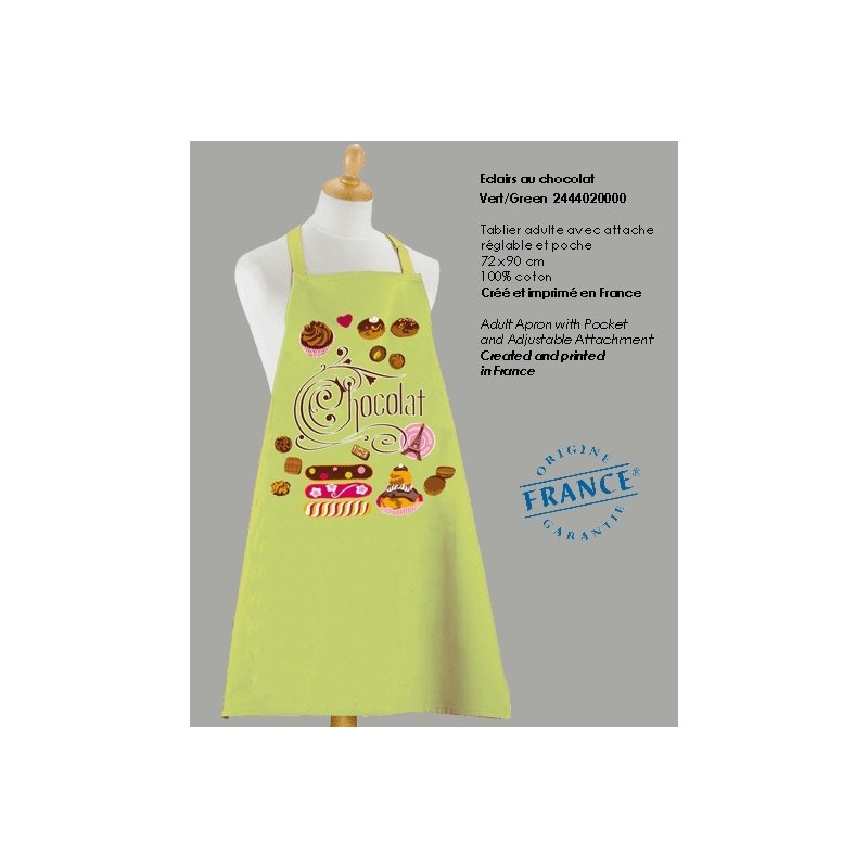 Chocolate Eclairs Apron - Green