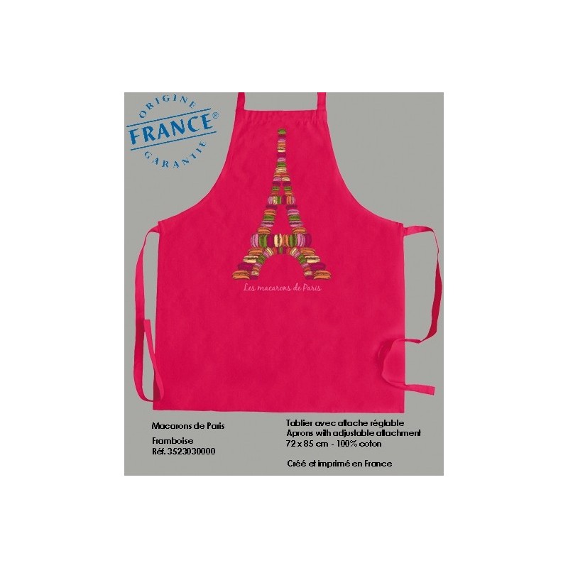 Tablier Macarons de Paris - Rose