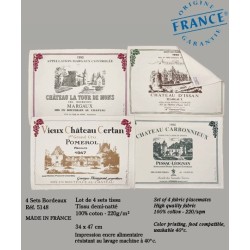 Placemats "Bordeaux Wines"