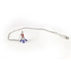 Collier Tour Eiffel 3D Bleu-Blanc-Rouge