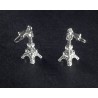 Boucle d'oreille Tour Eiffel Argent Anneau