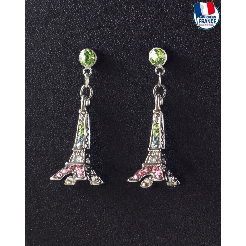 Boucle d'Oreilles Tour Eiffel Paradis