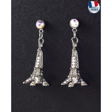 White Eiffel Tower Earrings