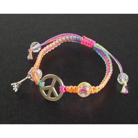 Paris Peace & Love bracelet with braided cord Paris Peace & Love bracelet with braided cord