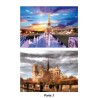 Placemat Paris Eiffel Tower and Notre-Dame de Paris - dawn