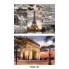 Placemat Paris Eiffel Tower, Monuments and Arc de Triomphe