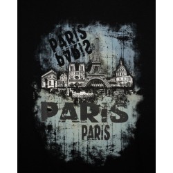 Blue Paris Skyline T-Shirt