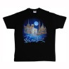 Black T-Shirt Blue Moon over Paris