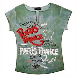 Cities of France T-Shirt khaki