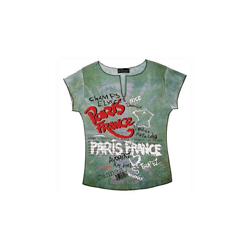 Cities of France T-Shirt khaki