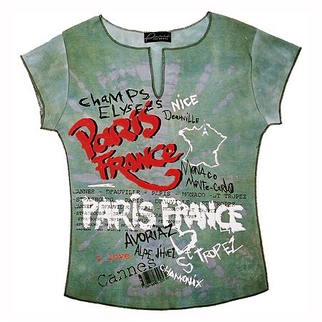 Cities of France T-Shirt khaki