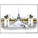 Affiche F. Dhoska Paris en couleur 15cm x 20 cm