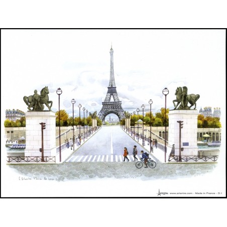 Affiche F. Dhoska "Paris en couleur" 15cm x 20 cm Affiche F. Dhoska "Paris en couleur" 15cm x 20 cm