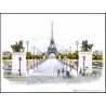 Affiche F. Dhoska "Paris en couleur" 15cm x 20 cm