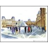 Affiche F. Dhoska "Paris en couleur" 15cm x 20 cm