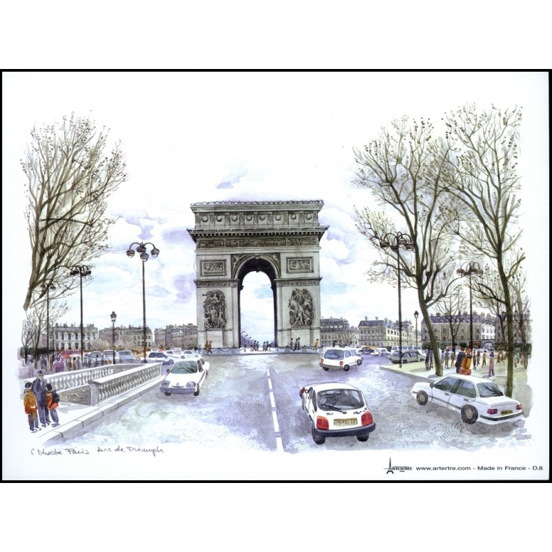 affiche-f-dhoska-paris-en-couleur-15cm-x-20-cm-souvenirs-de-paris