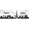 Magnet Paris Skyline B/W