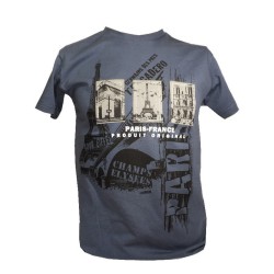 T-shirt 3 Monuments enfant bleu