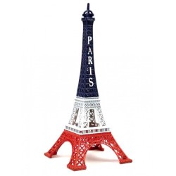 Tour Eiffel Bleu-Blanc-Rouge lettres blanches