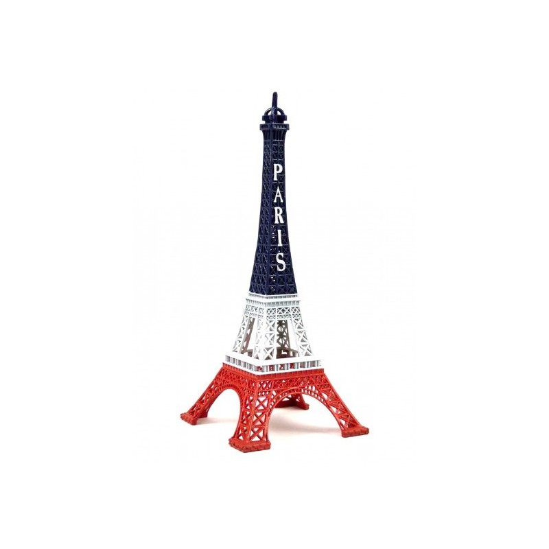 Tour Eiffel Bleu-Blanc-Rouge lettres blanches