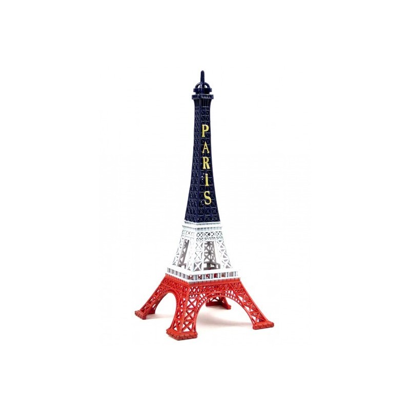 Tour Eiffel Bleu-Blanc-Rouge lettres dorées