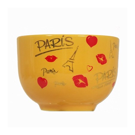 Paris Kissing Bowl - yellow - side