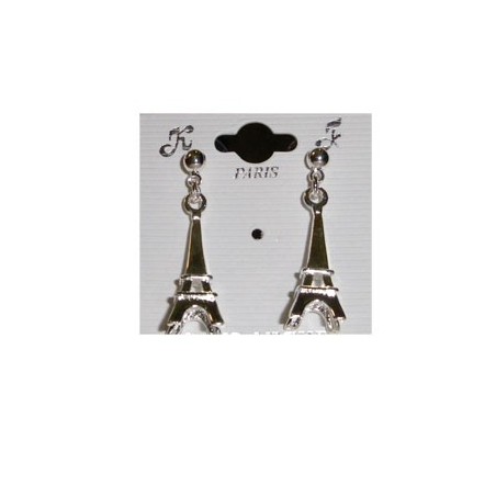 Boucle d'Oreilles Tour Eiffel Argentée