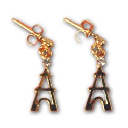 Golden Eiffel Tower earrings